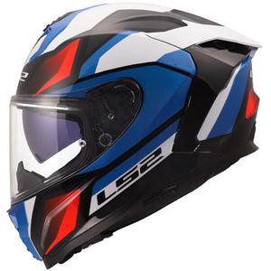 Kask motocyklowy integralny LS2 FF817 Challenger II Viper błyszczący biało-niebiesko-czerwony