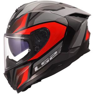 Kask motocyklowy integralny LS2 FF817 Challenger II Viper połyskujący szaro-czerwony