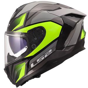 Kask motocyklowy integralny LS2 FF817 Challenger II Viper błyszczący szaro-żółty