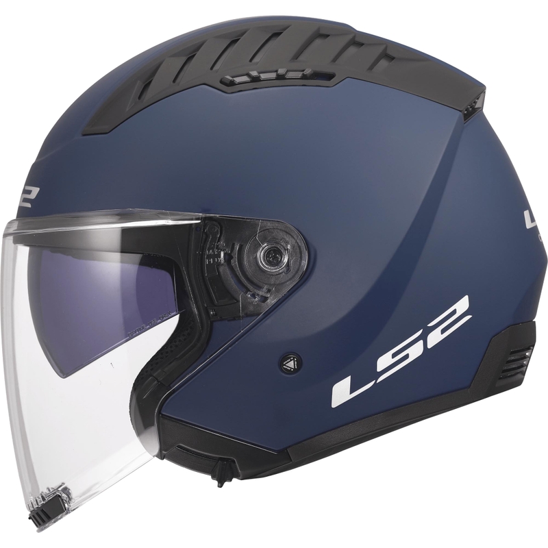 Kask motocyklowy otwarty LS2 OF600 Copter II Solid niebieski mat