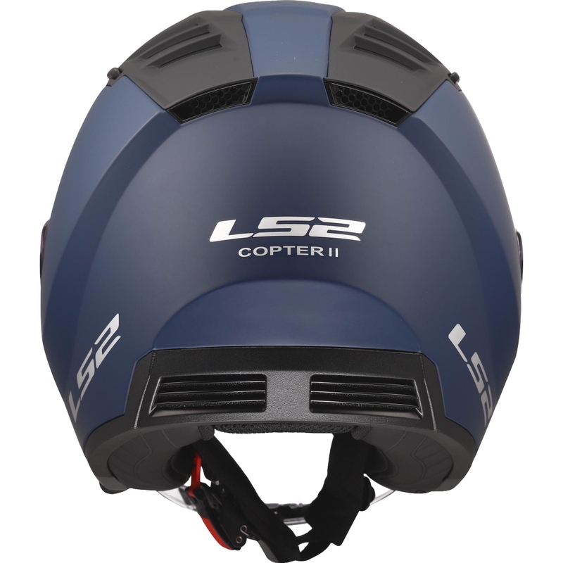 Kask motocyklowy otwarty LS2 OF600 Copter II Solid niebieski mat