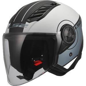 Kask motocyklowy otwarty LS2 OF616 Airflow II Cover matowy szaro-niebieski