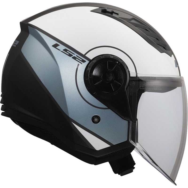 Kask motocyklowy otwarty LS2 OF616 Airflow II Cover mat szaro-niebieski