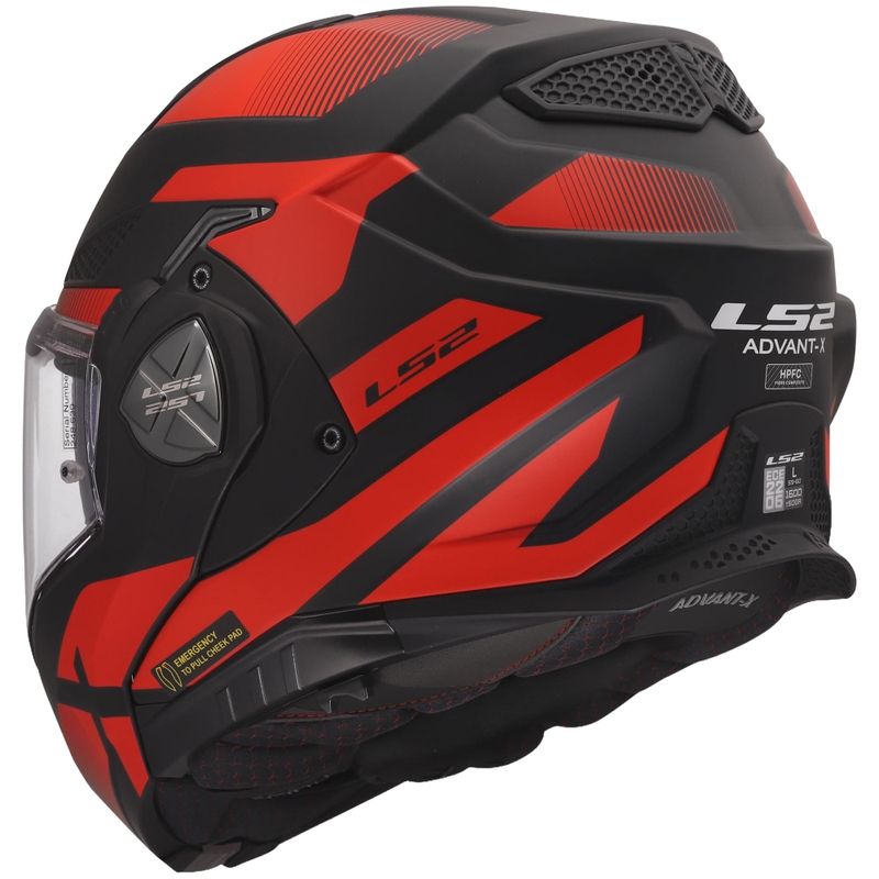 Kask motocyklowy typu flip-up LS2 FF901 Advant X Nova mat czarno-czerwony