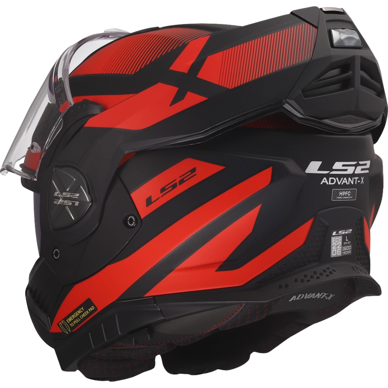 Kask motocyklowy typu flip-up LS2 FF901 Advant X Nova mat czarno-czerwony