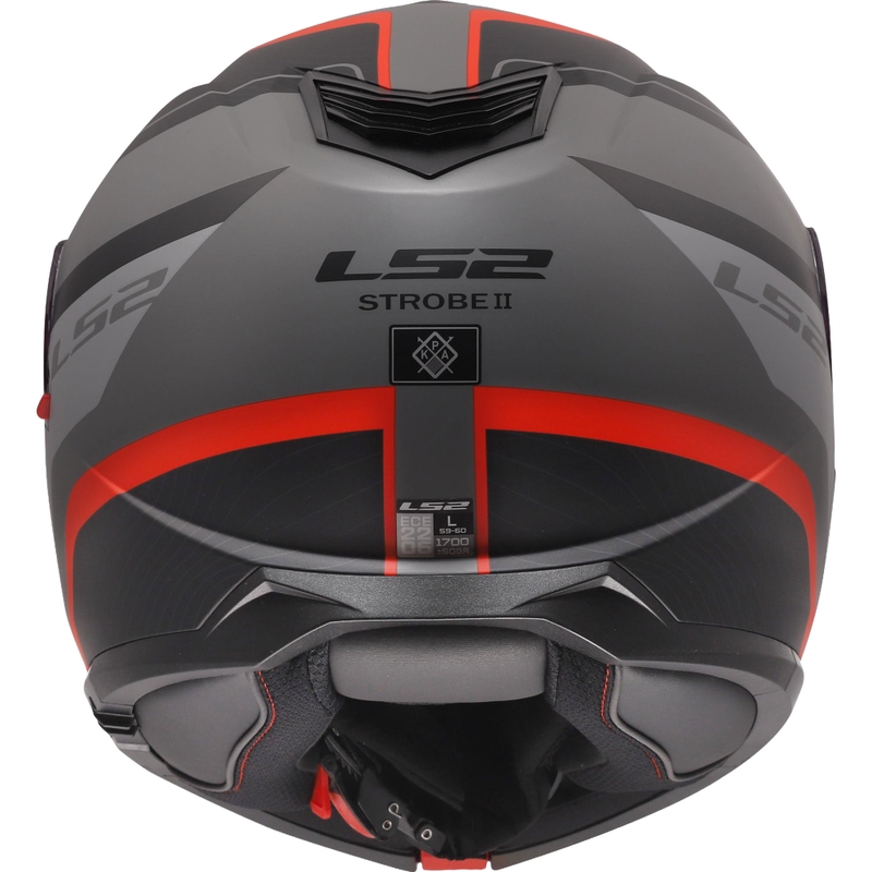 Kask typu flip-up LS2 FF908 Strobe II Monza mat czarno-szaro-czerwony