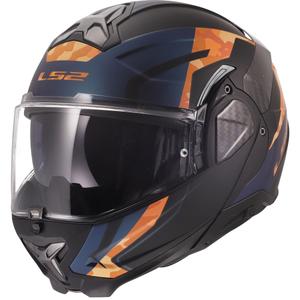 Kask motocyklowy typu flip-up LS2 FF910 Advant II Glide matowy czarno-pomarańczowy