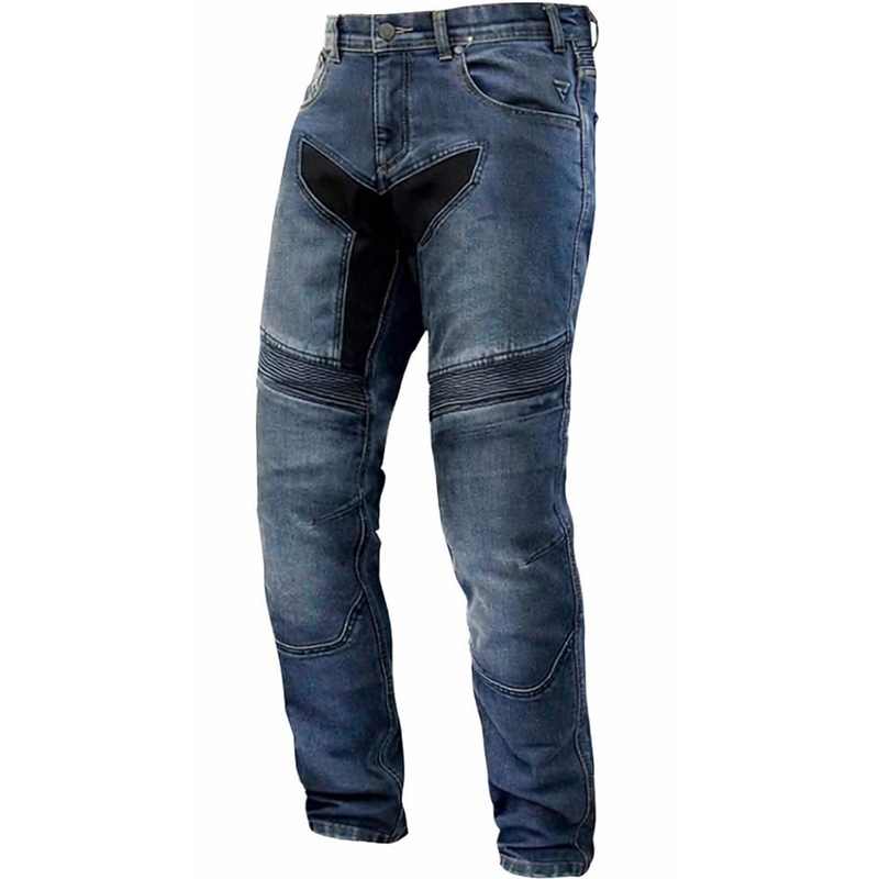Jeansy motocyklowe Rebelhorn Eagle 4 SF, sprany niebieski