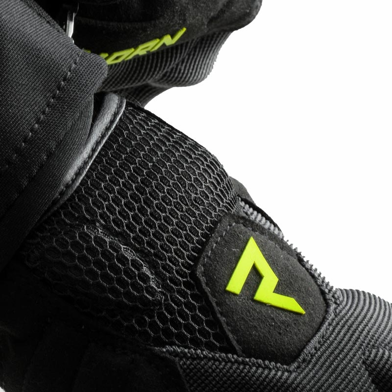 Rękawice motocyklowe damskie Rebelhorn Core czarno-szaro-fluo-żółte