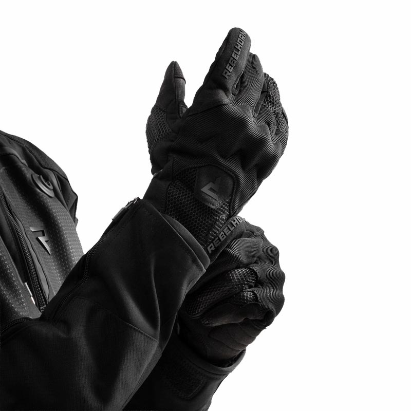 Rękawice motocyklowe Rebelhorn Core czarne