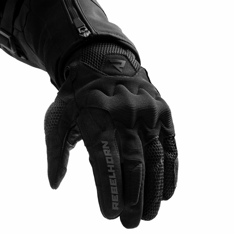 Rękawice motocyklowe Rebelhorn Core czarne