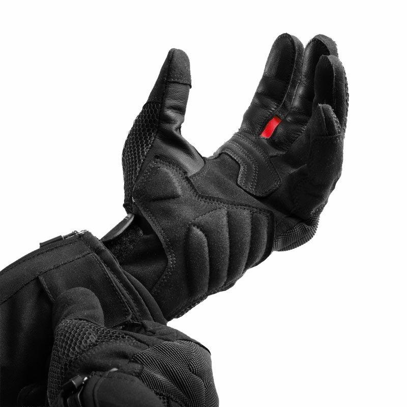 Rękawice motocyklowe Rebelhorn Core czarno-czerwone