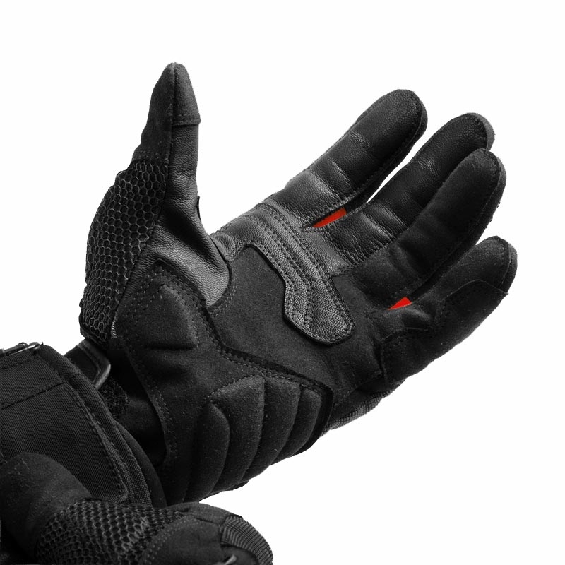 Rękawice motocyklowe Rebelhorn Core czarno-czerwone