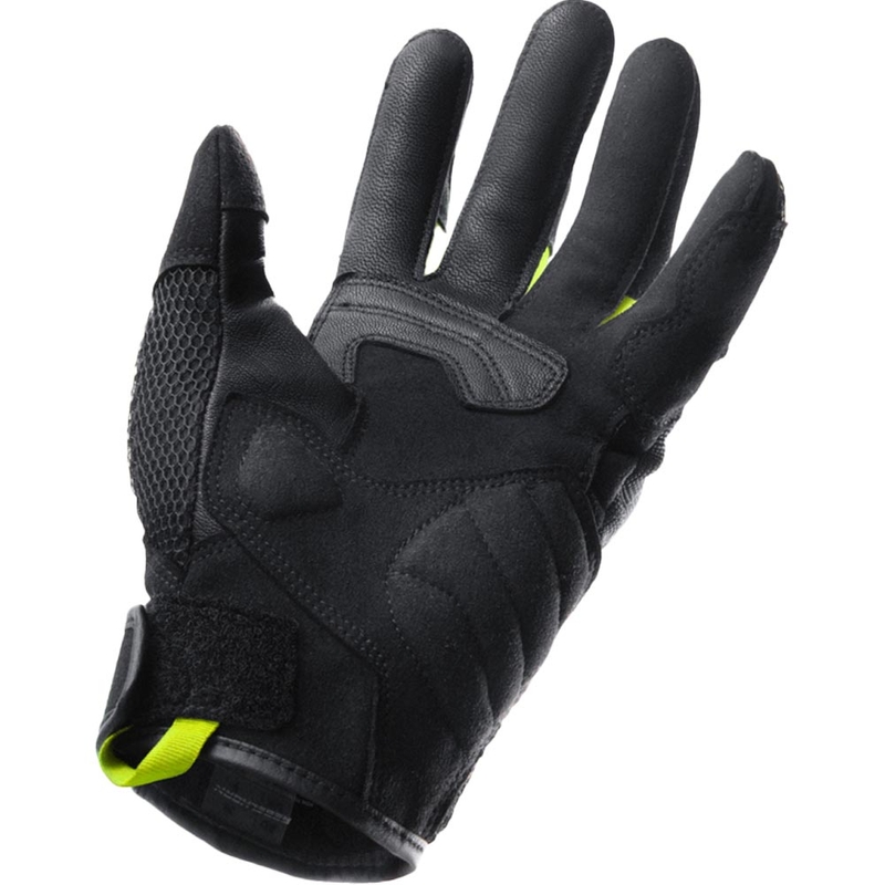Rękawice motocyklowe Rebelhorn Core czarno-szaro-fluo-żółte