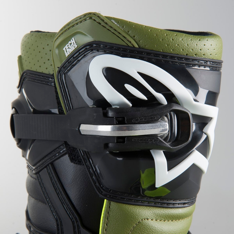 Dziecięce buty motocyklowe Alpinestars Tech 7 S czarno-zielono-fluo żółte