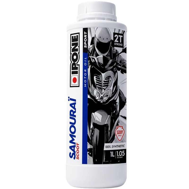 Petrol oil Ipone Samourai Scoot Run 2T 1 l strawberry