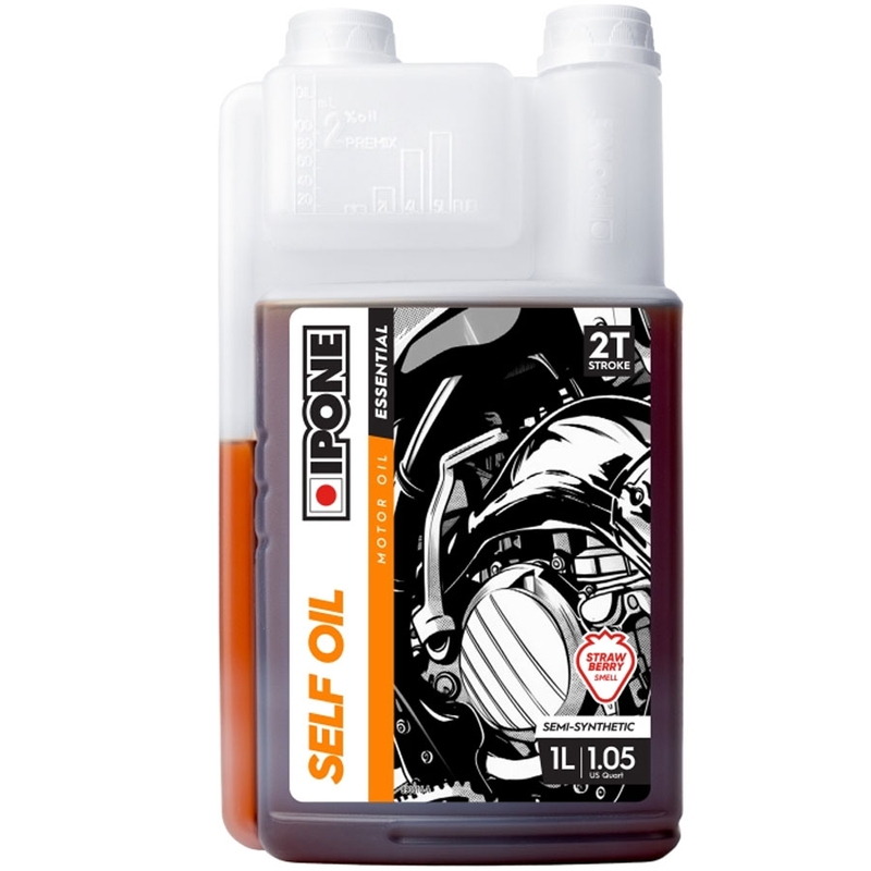 Olej napędowy Ipone Self Oil 2T z dozownikiem 1 l truskawkowy