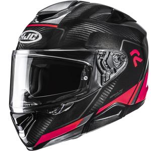 Kask motocyklowy integralny HJC RPHA 72 Carbon Fynex MC1 w kolorze czarno-czerwonym