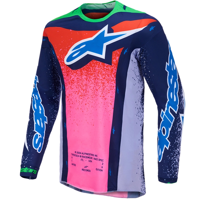 Koszulka motocrossowa Alpinestars Supertech Limited Edition Records – szara