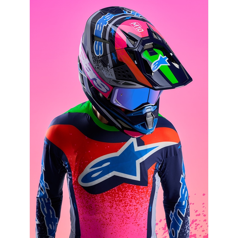 Kask motocrossowy Alpinestars Supertech S-M10 Limited Edition Records w kolorze szarym