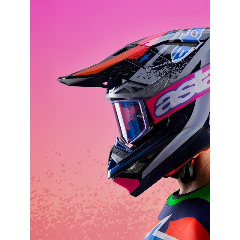 Kask motocrossowy Alpinestars Supertech S-M10 Limited Edition Records w kolorze szarym