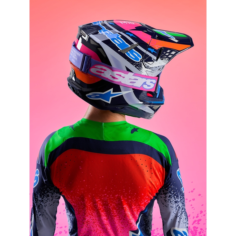 Kask motocrossowy Alpinestars Supertech S-M10 Limited Edition Records w kolorze szarym