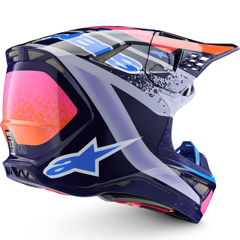 Kask motocrossowy Alpinestars Supertech S-M10 Limited Edition Records w kolorze szarym