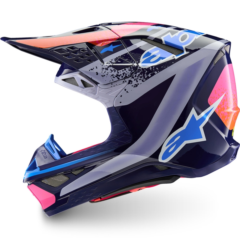Kask motocrossowy Alpinestars Supertech S-M10 Limited Edition Records w kolorze szarym