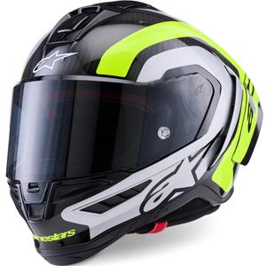 Kask motocyklowy integralny Alpinestars Supertech R10 Arius czarno-fluo-żółto-biały
