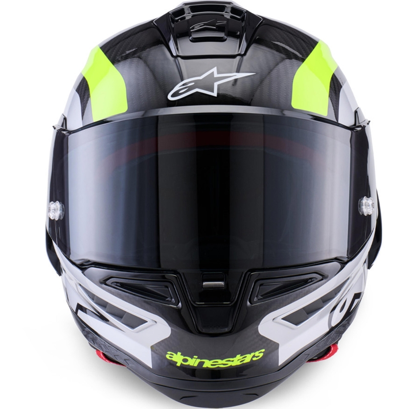 Kask motocyklowy integralny Alpinestars Supertech R10 Arius czarno-fluo-żółto-biały