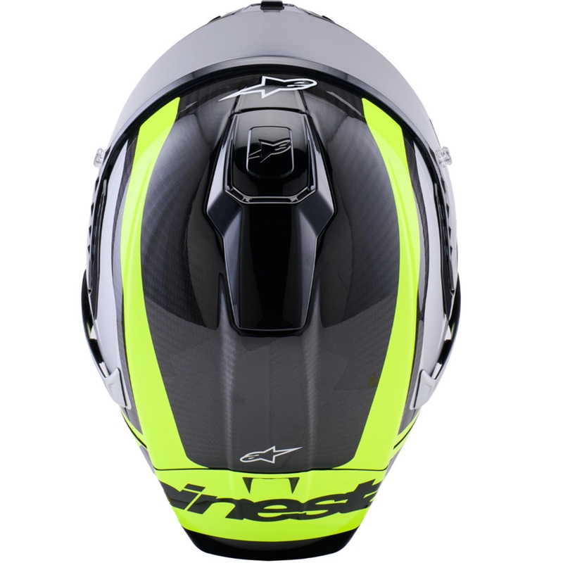 Kask motocyklowy integralny Alpinestars Supertech R10 Arius czarno-fluo-żółto-biały