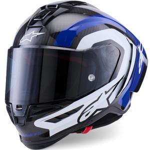 Kask motocyklowy integralny Alpinestars Supertech R10 Arius czarno-niebiesko-biały
