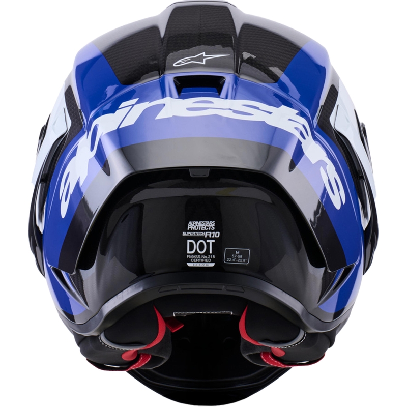 Kask motocyklowy integralny Alpinestars Supertech R10 Arius czarno-niebiesko-biały