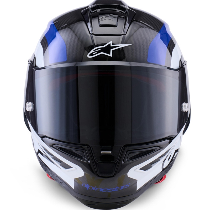Kask motocyklowy integralny Alpinestars Supertech R10 Arius czarno-niebiesko-biały