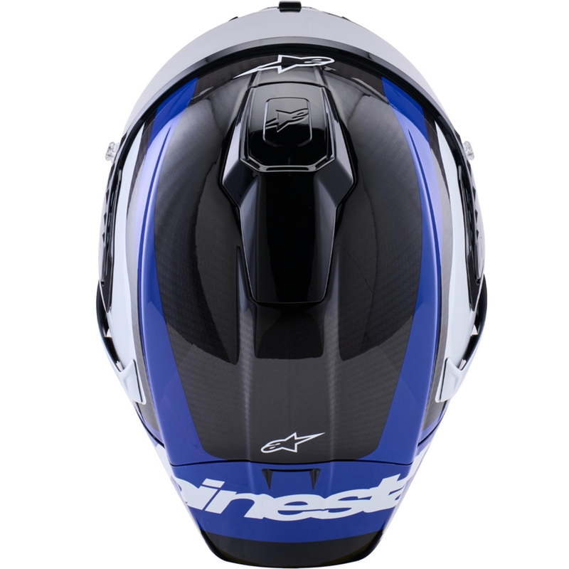 Kask motocyklowy integralny Alpinestars Supertech R10 Arius czarno-niebiesko-biały