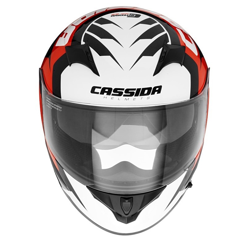 Integralny kask motocyklowy Cassida Integral 2.0 Perimetric czerwono-czarno-biało-szary