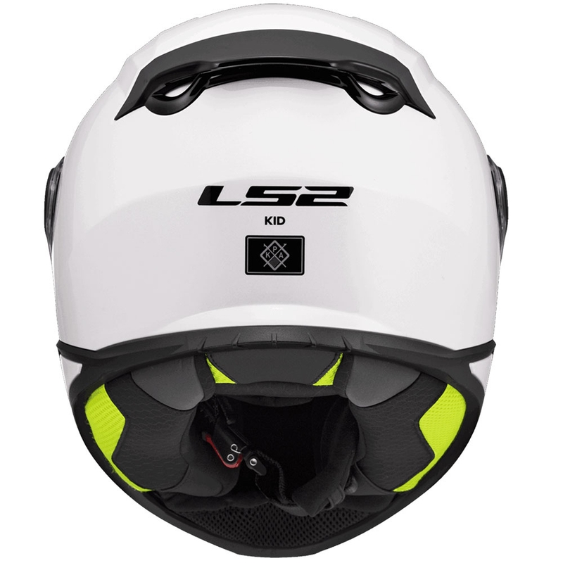 Kask motocyklowy integralny dziecięcy LS2 FF812 Solidny połyskujący biały