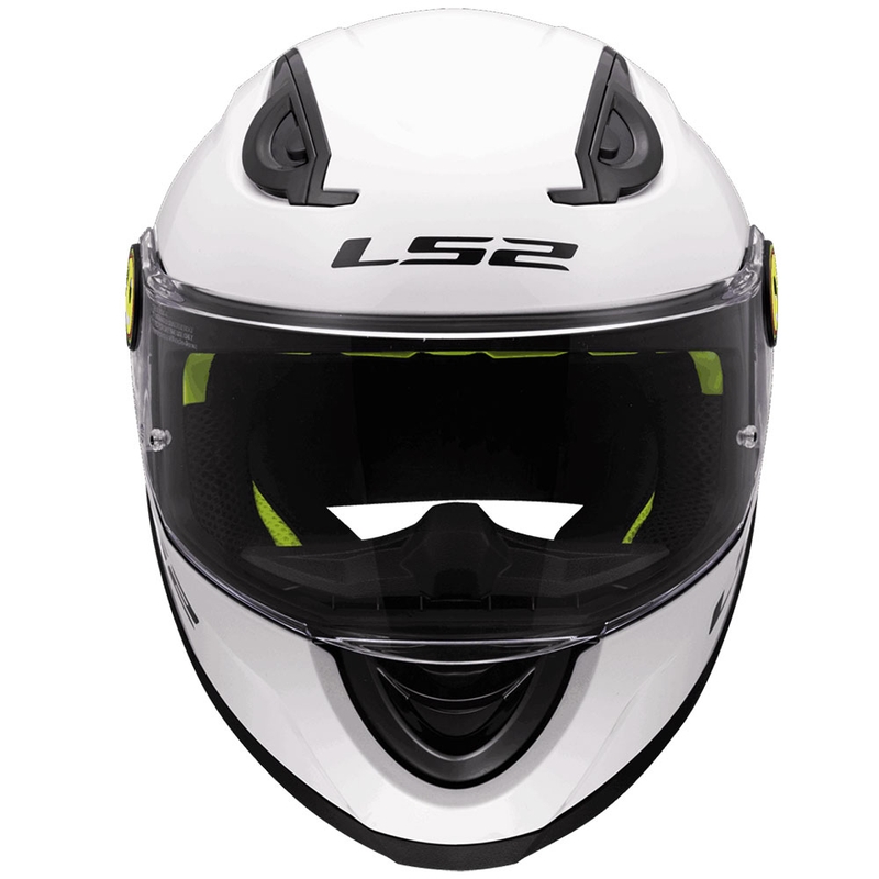 Kask motocyklowy integralny dziecięcy LS2 FF812 Solidny połyskujący biały