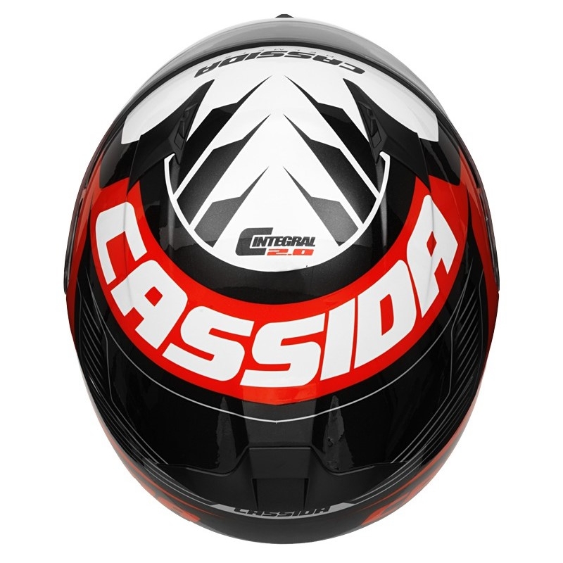 Integralny kask motocyklowy Cassida Integral 2.0 Perimetric czerwono-czarno-biało-szary