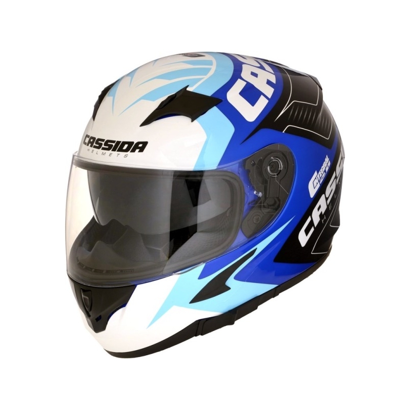 Integralny kask motocyklowy Cassida Integral 2.0 Perimetric niebiesko-czarno-biały