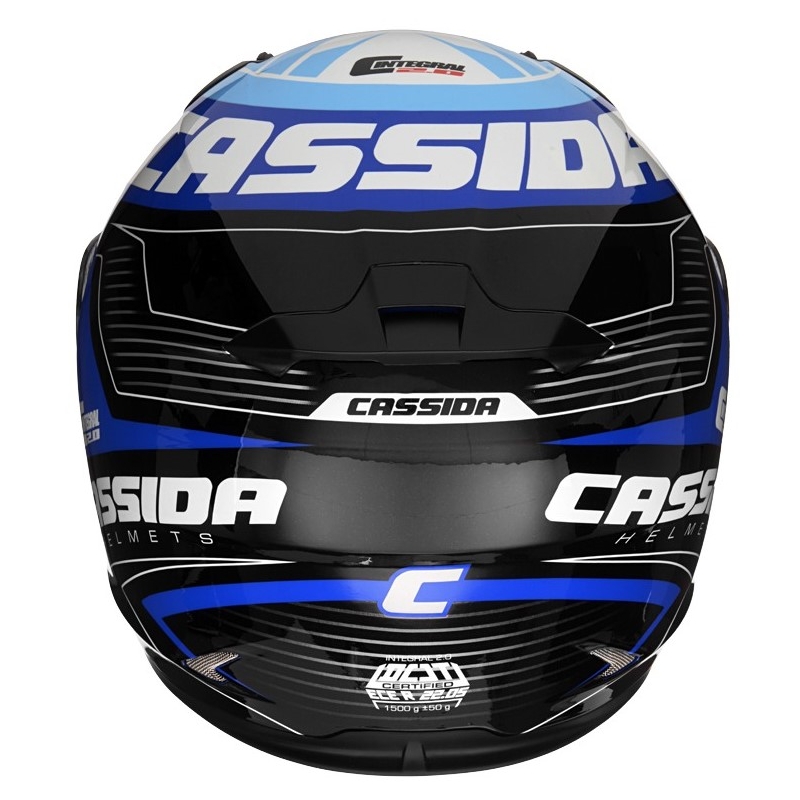 Integralny kask motocyklowy Cassida Integral 2.0 Perimetric niebiesko-czarno-biały