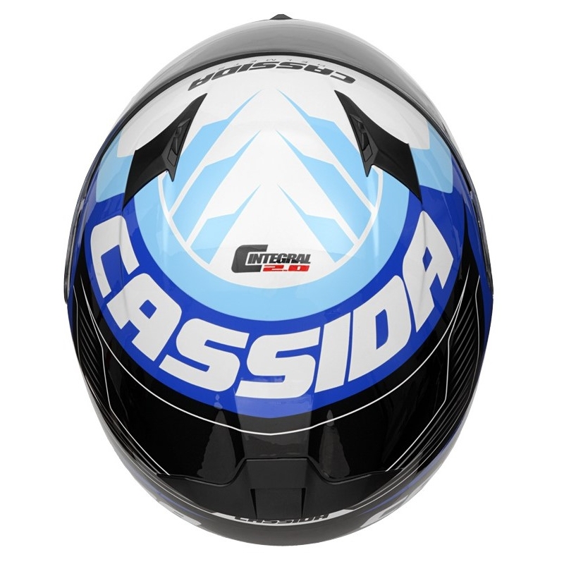 Integralny kask motocyklowy Cassida Integral 2.0 Perimetric niebiesko-czarno-biały