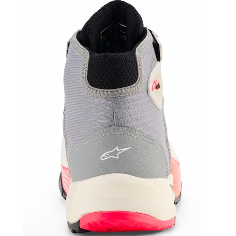 Buty motocyklowe damskie Alpinestars Stella CR-X Drystar w kolorze biało-jasnoszarym-czarnym-fluo-różowym