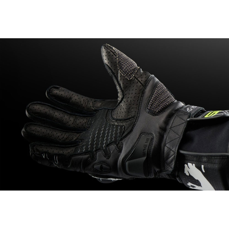 Rękawice motocyklowe Furygan STYG 15 Vented w kolorze czarno-biało-fluo-żółtym