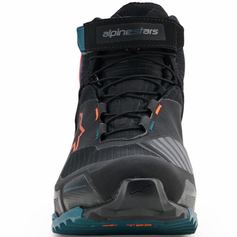 Buty motocyklowe Alpinestars CR-X Drystar czarno-niebiesko-fluo-pomarańczowe