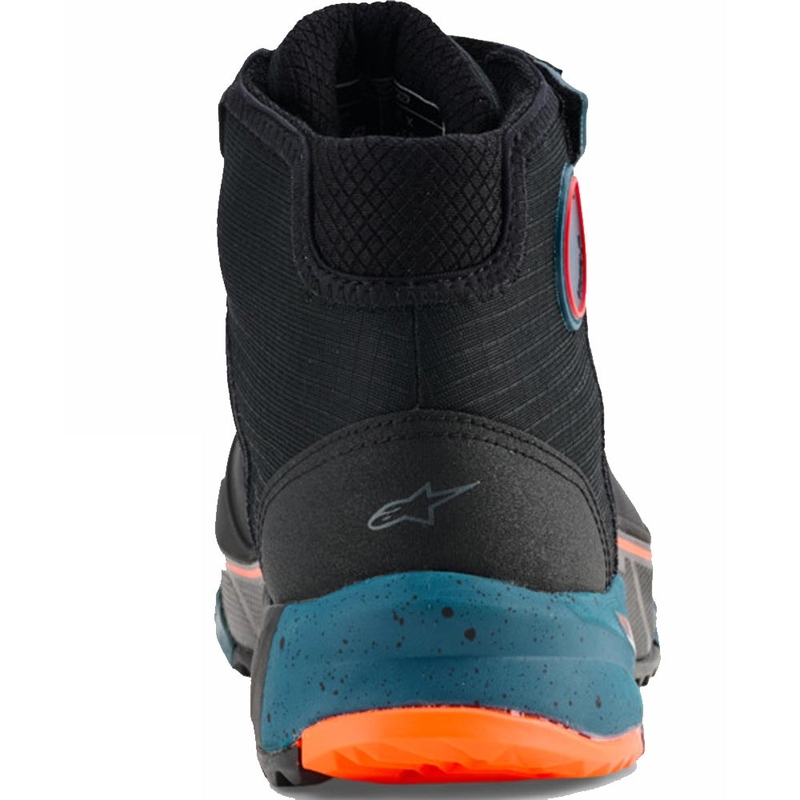 Buty motocyklowe Alpinestars CR-X Drystar czarno-niebiesko-fluo-pomarańczowe