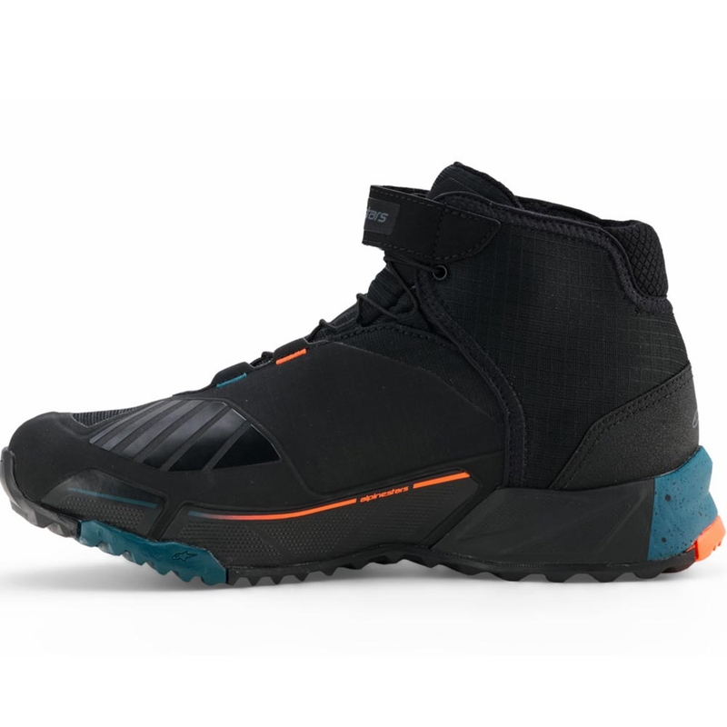 Buty motocyklowe Alpinestars CR-X Drystar czarno-niebiesko-fluo-pomarańczowe