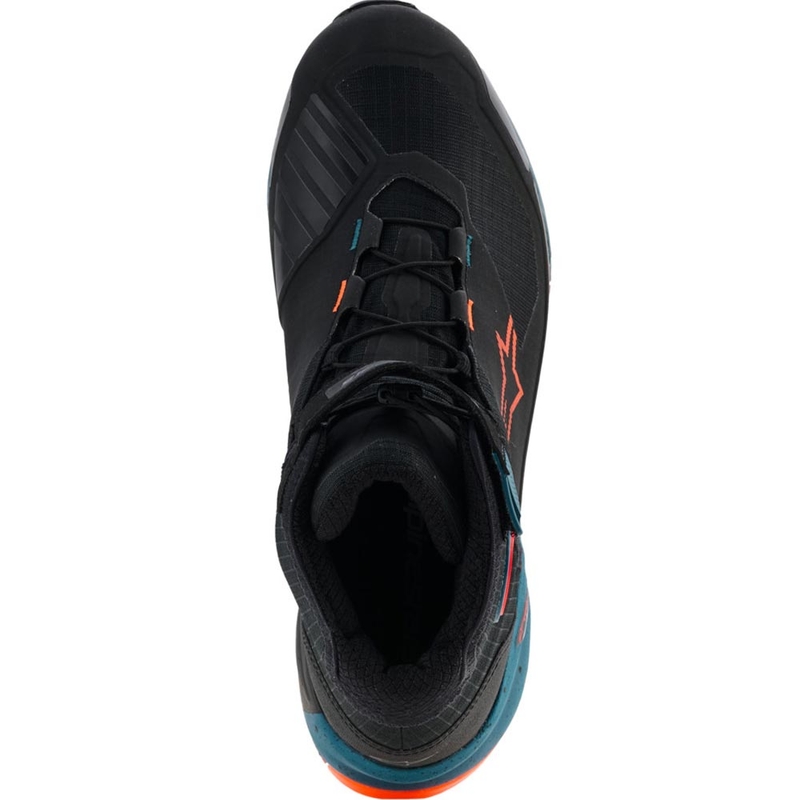 Buty motocyklowe Alpinestars CR-X Drystar czarno-niebiesko-fluo-pomarańczowe