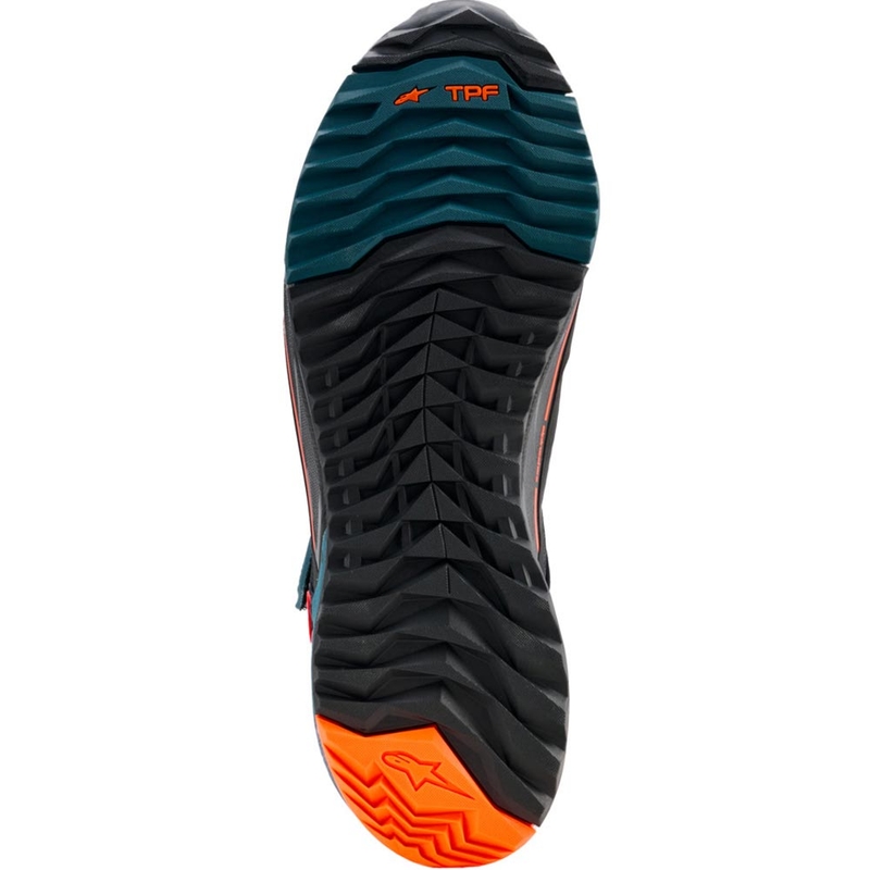 Buty motocyklowe Alpinestars CR-X Drystar czarno-niebiesko-fluo-pomarańczowe