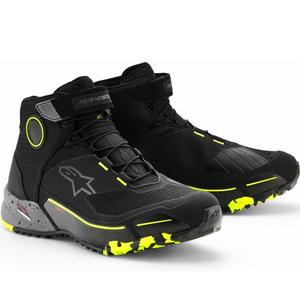 Buty motocyklowe Alpinestars CR-X Drystar czarno-ciemnoszare-fluo-żółte